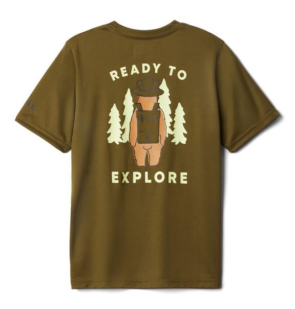 Columbia Grizzly Grove T-Shirt Olive For Boys NZ58094 New Zealand